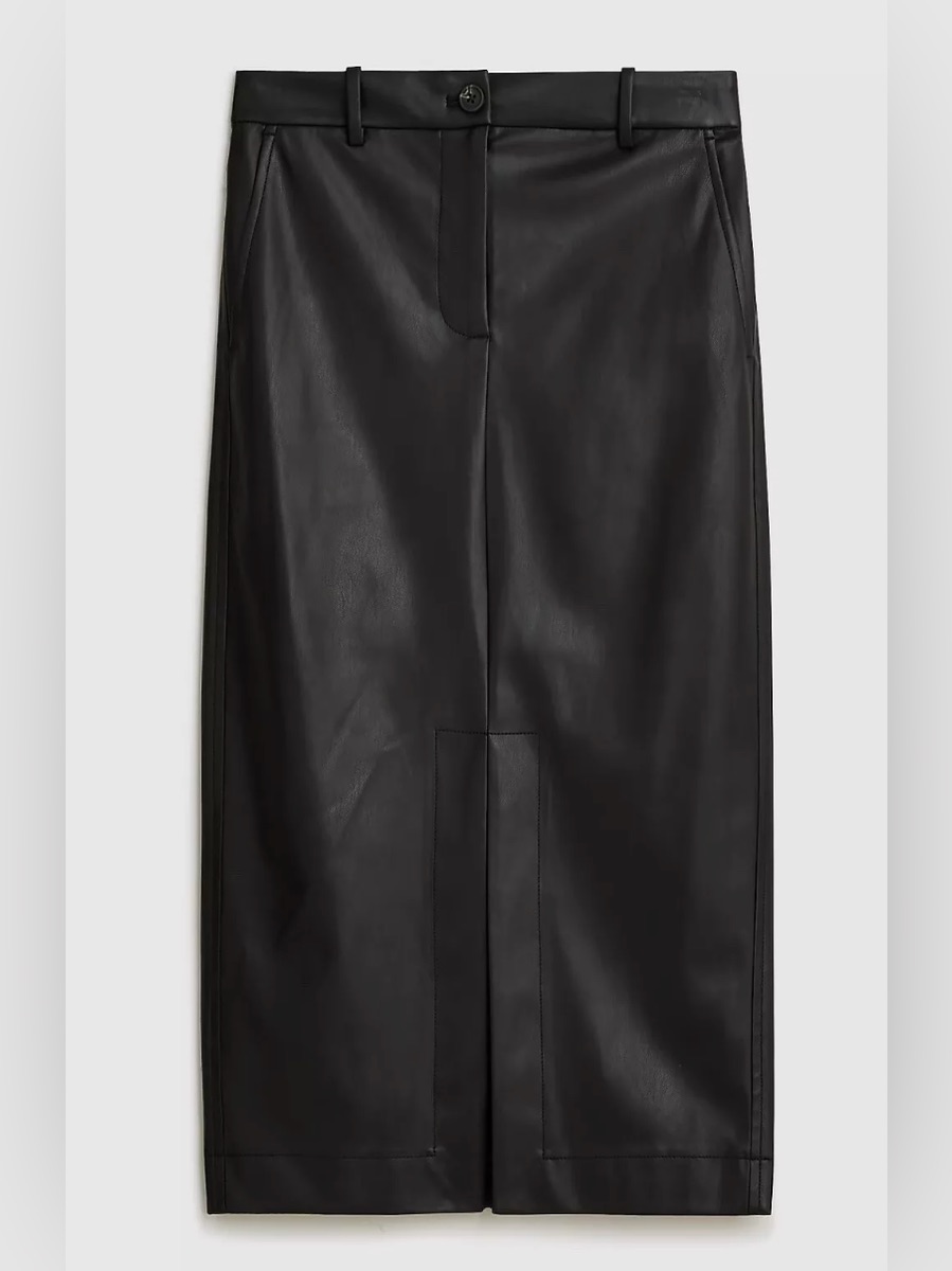 J. Crew Faux Leather Pencil Skirt